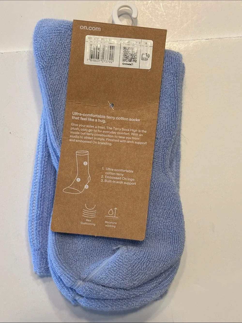 On Running Men's Light Blue Terry Sock High